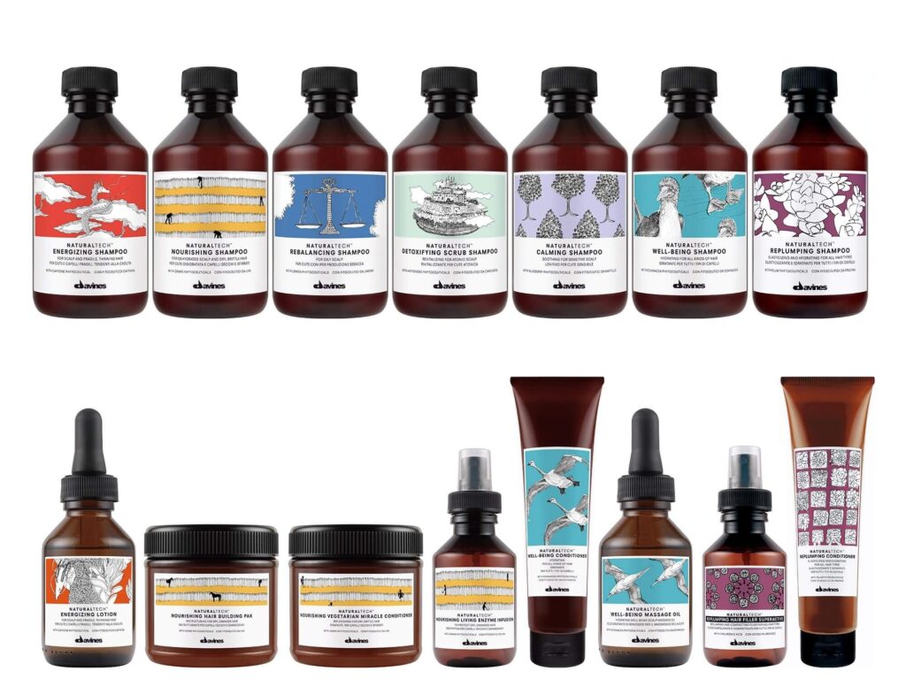 Davines hair products NaturalTech Line