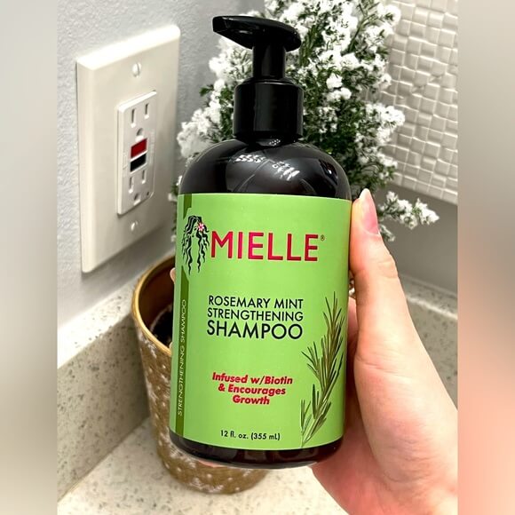 Mielle hair products with Rosemary Mint.